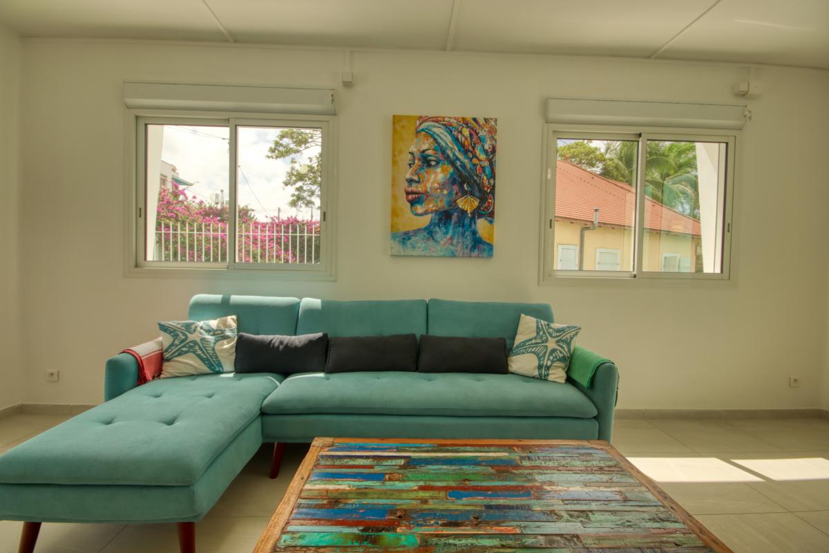 location villa 8 personnes le Diamant Martinique salon 4